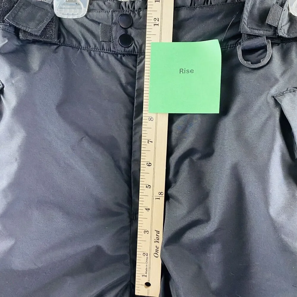 Sport Essentials Men's Large Black Insulated Nylon Snow Ski Cargo Pants Outdoor - Picture 8 of 14